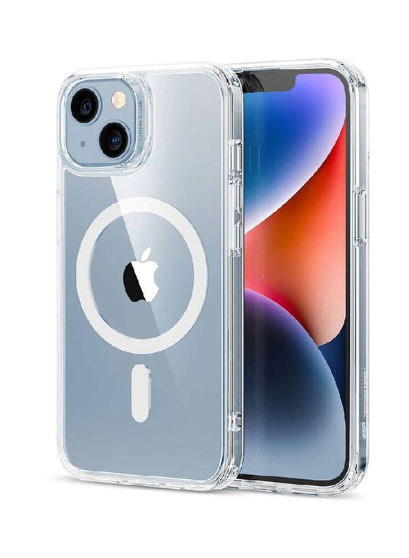 Gennext Apple iPhone 14 Plus Scratch-Resistant Back Case Cover Supports Magnetic Wireless Charging, Clear