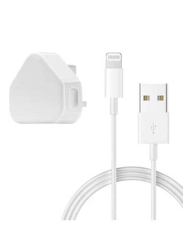 

Gennext 5V 1A Power Adapter Supply with USB Charger Cable for Apple iPhone, White