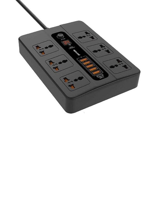 

Gennext Porodo Universal Power Socket with USB Port, Black