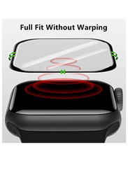 Zoomee Full Coverage Easy Installation Bubble-Free Screen Protector for Apple Watch Series 8/7 41mm, Clear/Black
