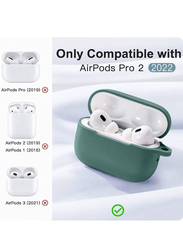 Gennext Soft Silicone Protective Skin Case Cover for Apple AirPods Pro 2, Green