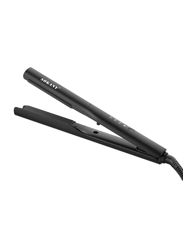 Sokany Hair Straightener Up To 230°C Temperature with Fast Heat-Up, SK-972, Black