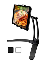 Gennext 4-inch -11-inch Smartphone & Tablet Adjustable 2-in-1 Stand Wall Mount Holder Stand, Black