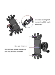 Yesido C66 Universal 360 Degree Adjustable Rotation Mobile Phone Holder Mount for Bike/Bicycle/Motorcycle & iPhone 12 Mini/12/12 Pro/Samsung Galaxy S21/20 Or Note & Huawei., Black