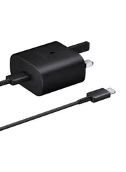 Gennext Original 25W Fast Charge USB Type-C Wall Charger for Samsung Genuine Devices, Black