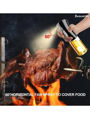 Gennext 200ml Cooking Oil Sprayer for Air Fryer, Salad Making, Baking, Frying & BBQ, Black