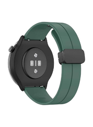 Replacement Quick Release Soft Sport Wristband Magnetic Clasp Strap for Huawei Watch Buds/Huawei Watch GT 4, Green