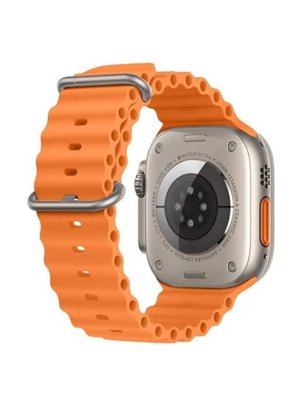Zoomee Silicon Watch Band Strap for Apple Watch Ultra 49mm/45mm/44mm/42mm, Orange