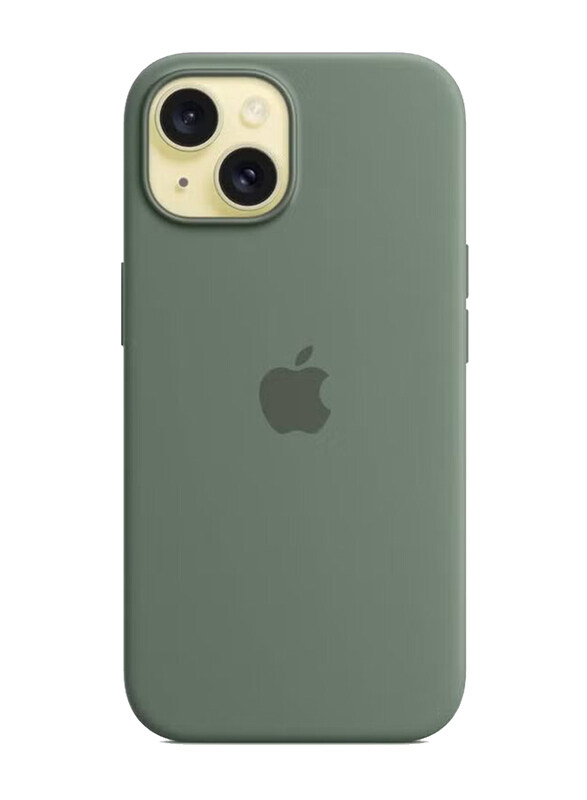 

Gennext Apple iPhone 15 Plus Slim Liquid Silicone Anti-Scratch Microfiber Shockproof Protective Mobile Phone Case Cover, Green