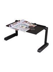 Gennext Portable Table Desk Stand with Couch Tray Book Holder for Laptop/PC/Computer/Notebook, Black