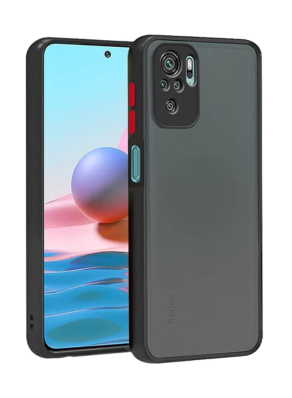 Gennext Xiaomi Redmi Note 10s Silicone Camera Protection Mobile Phone Case Cover, Black