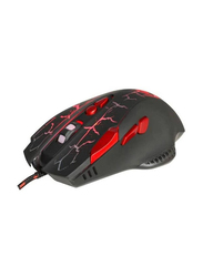 Gennext Wired Back Light Gaming Mouse, GM830, Black/Red