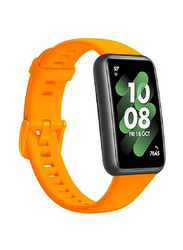 Gennext Replacement Silicone Band Adjustable Waterproof Smartwatch Buckle Strap for Huawei Band 6, Orange