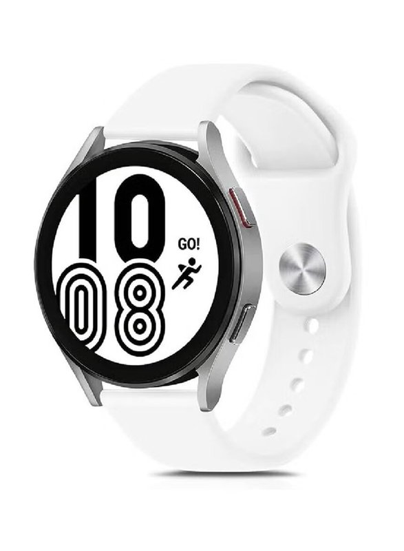 Gennext Quick Release Silicone Replacement Band for Samsung Galaxy Watch 5 Pro 45mm, 4 Classic 46mm 42mm, Watch 5/4 44mm 40mm, White