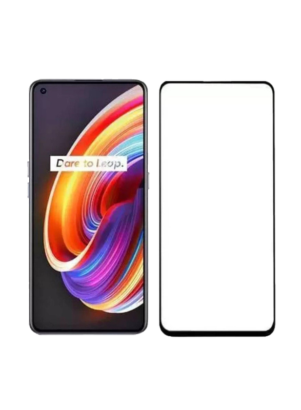 OPPO A96 Full Coverage Tempered Glass Screen Protector, Clear/Black