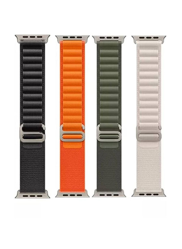 Zoomee Replacement Nylon Loop Strap Compatible with Apple Watch Series 8/8 Ultra, Grey