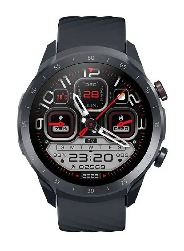 Gennext A2 Sporty 1.39 Inch Smartwatch with Bluetooth Calling & Optical Heart Rate Sensor, Black