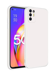 Zoomee OPPO A95 5G Protective Shockproof Soft Slim Silicone Mobile Phone Case Cover, White