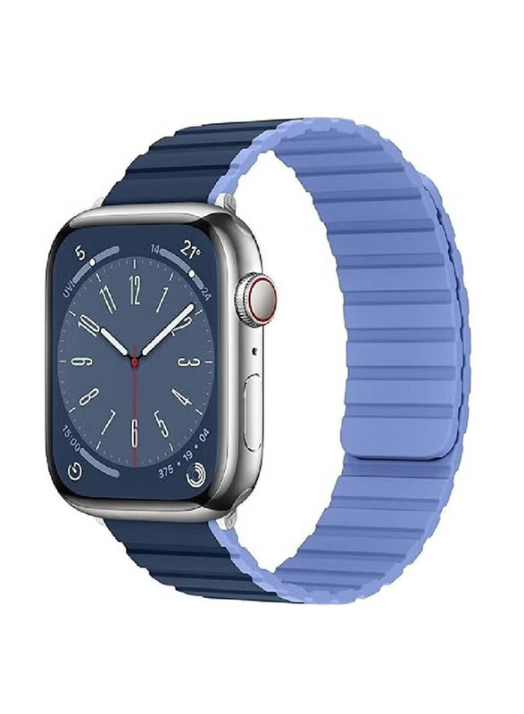 

Gennext Stylish Comfortable Silicone Magnetic Replacement Band for Apple Watch Ultra/Watch Ultra 2 49mm, Blue