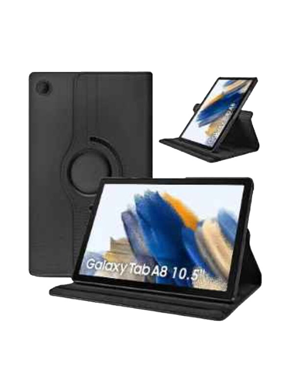 

Generic Samsung Galaxy Tab S7 Lite Leather Mobile Phone Case Cover with 360 Degree Rotating Stand, Black
