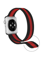 Zoomee Replacement Band for Apple Watch Series 1/2/3 38mm, Black/Red