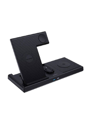Yesido DS13 4 in 1 Foldable Wireless Charger Stand, 18W, Black
