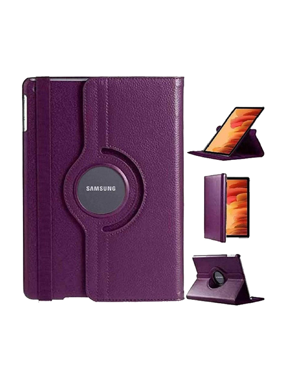 Gennext Samsung Galaxy Tab A7 10.4-inch 2020 SM-T500/T505/T507 PU Leather 360 Degree Rotating Smart Folio Book Case Cover, Purple