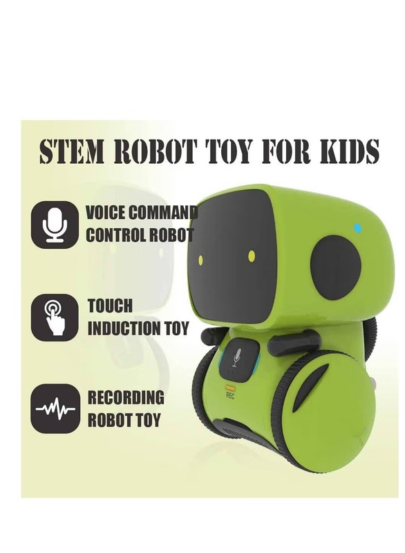 Gennext Smart Voice Control Robot, Green/Black