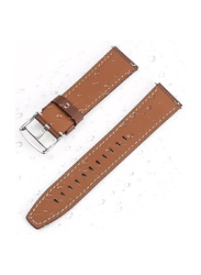 Gennext Replacement Genuine Leather Sport Strap for Huawei Watch GT2 Pro/Huawei GT4 46mm, Brown