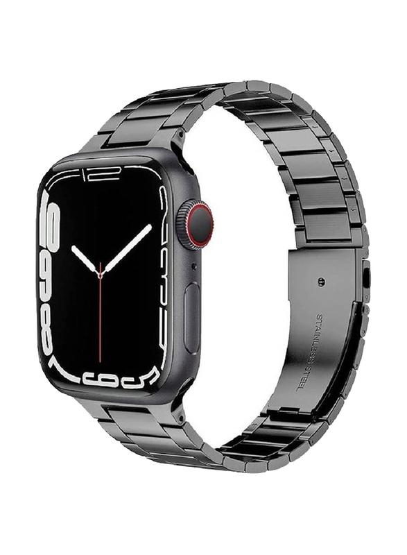 

Gennext Upgraded Version Stainless Steel Strap with Case for Apple Watch Ultra SE2 SE & Series 8/7/6/5/4/3/2/1 49mm/45mm/44mm/42mm, Dark Grey