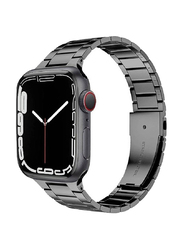 Gennext Upgraded Version Stainless Steel Strap with Case for Apple Watch Ultra SE2 SE & Series 8/7/6/5/4/3/2/1 49mm/45mm/44mm/42mm, Dark Grey