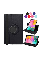 Samsung Galaxy Tab S7 Lite Auto Sleep/Wake Folio Leather Smart Mobile Phone Case Cover with 360 Degree Rotating Stand, Black