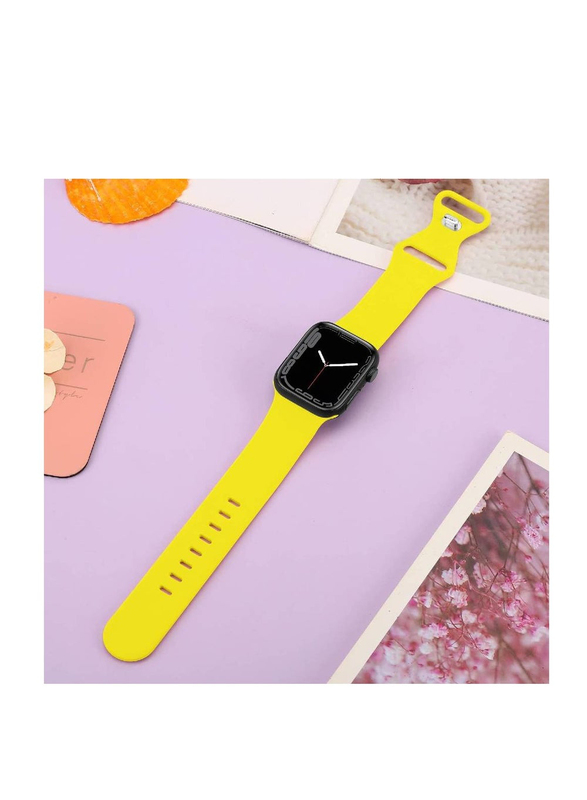 Gennext Silicone Band for Apple Watch 42mm/44mm/45mm/49mm, Yellow