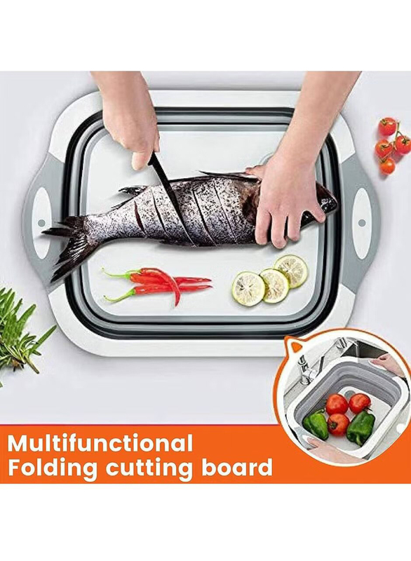 Gennext Foldable Multifunction Chopping Board, Grey/White