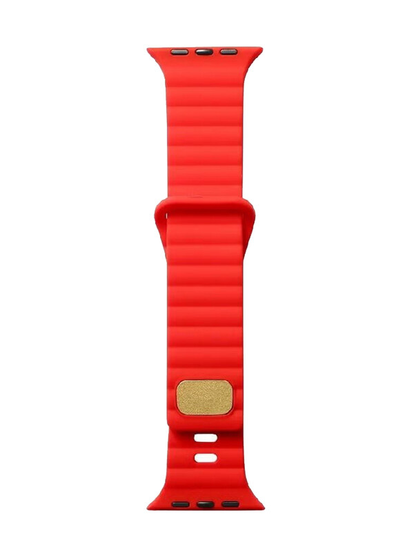 

Gennext Soft Horizontal Silicone Strap for Apple watch Series Ultra 2/9/8 Ultra/8/7/6/5/4/3/SE/49mm 44mm 45mm 42mm, Red