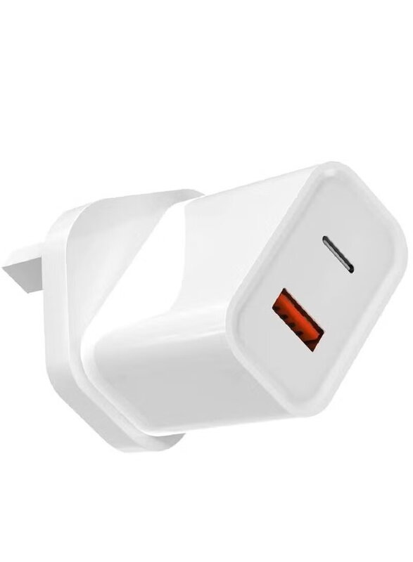 Gennext 20W PD USB C Plug Charger Dual Port Wall Plug Charging for Apple iPhone, White