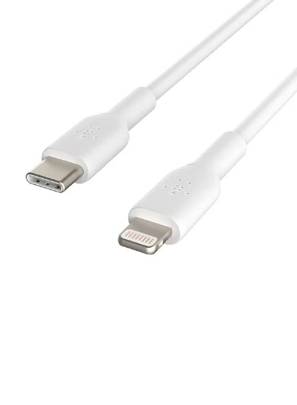 Gennext One Size Lightning Cable Boost Charge Cable, USB Type-C Male to Lightning, MFi-Certified for Apple iPhone, White