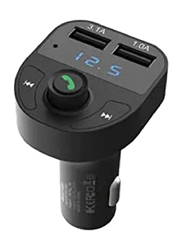 Earldom Bluetooth FM Transmitter Fast Car Charger, ET-M29, Black