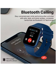 1.9-inch Display Bluetooth Calling and IP67 Water Resistant 30 Sports Modes Real-time Health Monitor 20+ Smartwatch, Blue