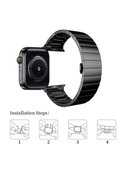 Zoomee Ceramic Band for Apple Watch 42mm/44mm/45mm/49mm, Black