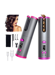 Portable USB Rechargeable Anti-Tangle Wireless Unbound Cordless Automatic Hair Curler, Multicolour