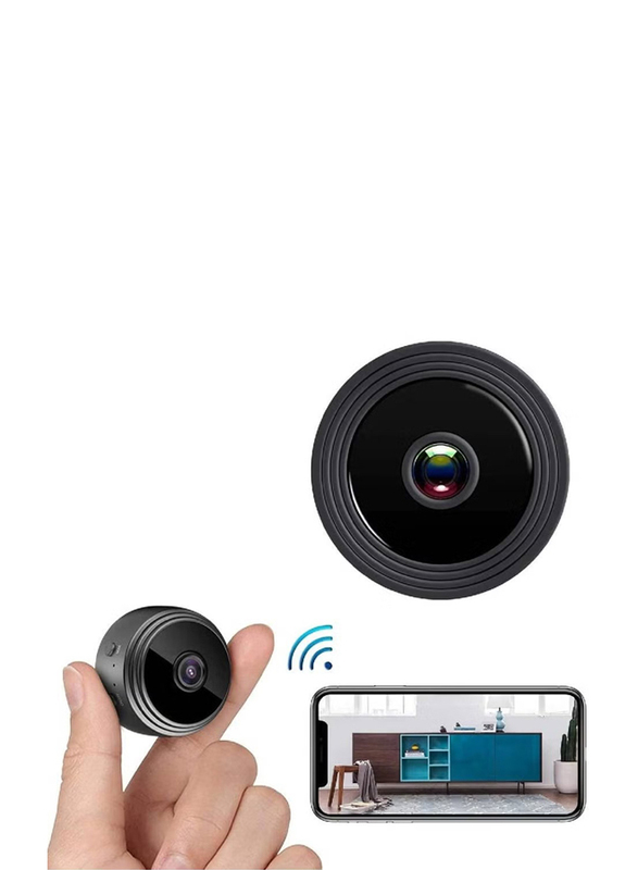 Gennext Wireless Spy Mini Hidden WiFi 1080P Home Security Camera with Live Video Streaming, Black
