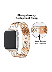 Gennext Honeycomb Stainless Steel Band for Apple Watch 49mm, Rose Gold