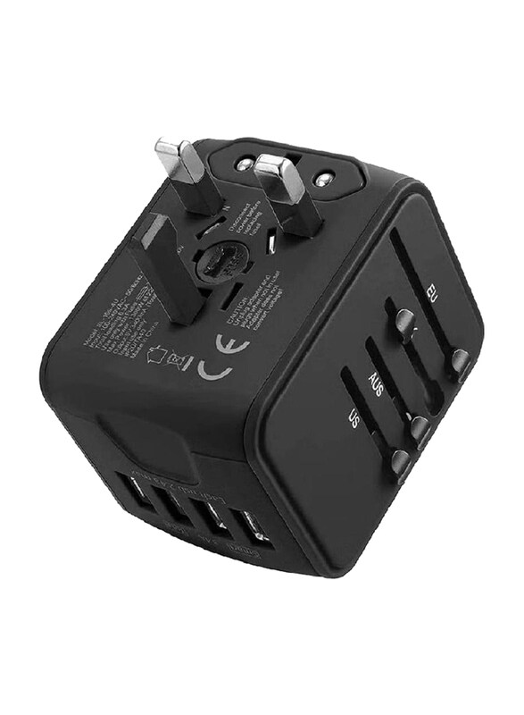 

Gennext All in One Travel Universal Power Adapter, Black