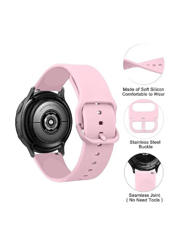 Gennext Adjustable Quick Release Silicone Replacment Band for Samsung Galaxy Watch 4, 4 Classic, 5, 5 Pro, 6 And 6 Classic, Pink