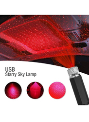 Gennext Usb Roof Star Projector Night Lamp Decor Light, Red