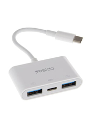 Yesido One Size USB Type-C OTG Adapter, Multiple Types to USB Type-C for Suitable Devices, GS17, White