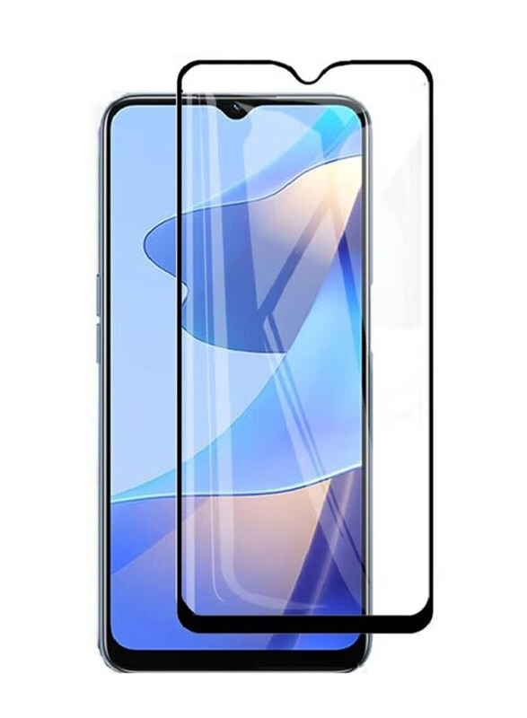 

Generic OPPO A54s 9H Full Coverage Tempered Glass Screen Protector, Clear/Black