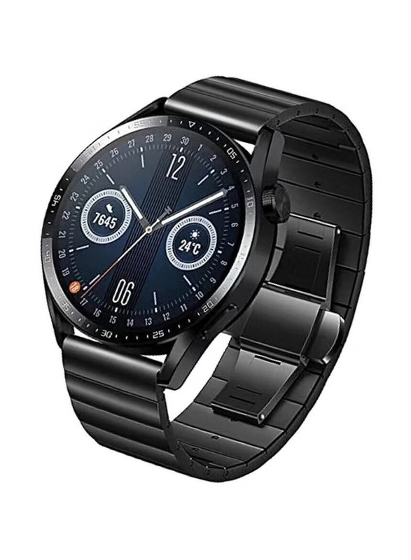 Gennext Replacement Stainless Steel Strap for Huawei Watch GT2 Pro 22mm/Porsche style Band for Huawei GT4 46mm/Watch 4 Pro/watch 4/watch Ultimate/Huawei GT3 46mm/Watch 3/Watch 3 Pro/GT3 Pro, Black