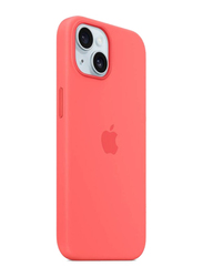 Gennext Apple iPhone 15 Slim Liquid Silicone Anti-Scratch Microfiber Mobile Phone Back Case Cover, Red